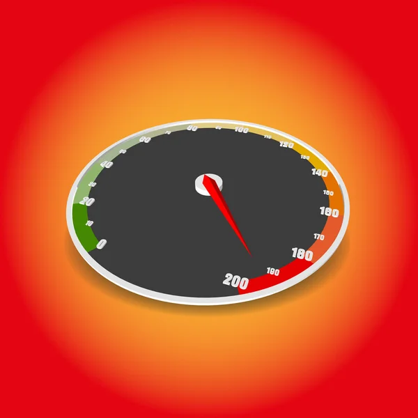 Vector speedometer icon. A vector Speedometer illustration design. — Stock Vector