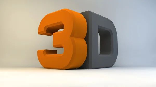 Matte gekleurde 3d logo geïsoleerd op witte achtergrond. — Stockfoto