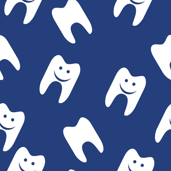 Tooth  seamless pattern for web design. Vector symbol — Stock Vector