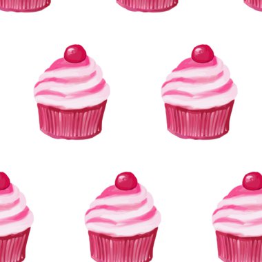 vektör çizimler desen Pasta krema ile. Çizim yağı.