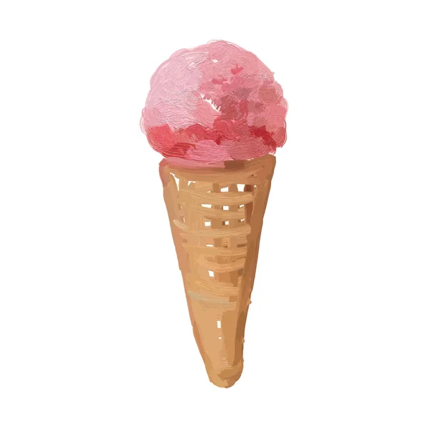Безшовне візерункове морозиво на паличці, у вафельній чашці. Векторні ілюстрації — стоковий вектор