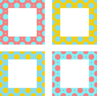 Cute vector frames set. Vintage frames set