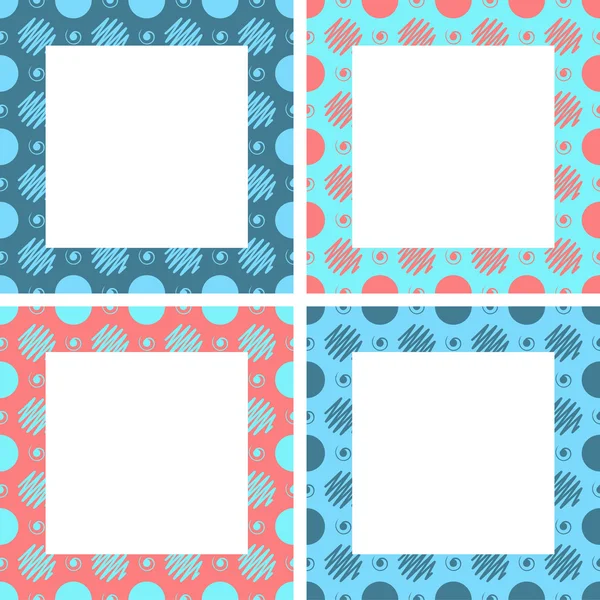 Cute vector frames set. Vintage frames set — Stock Vector