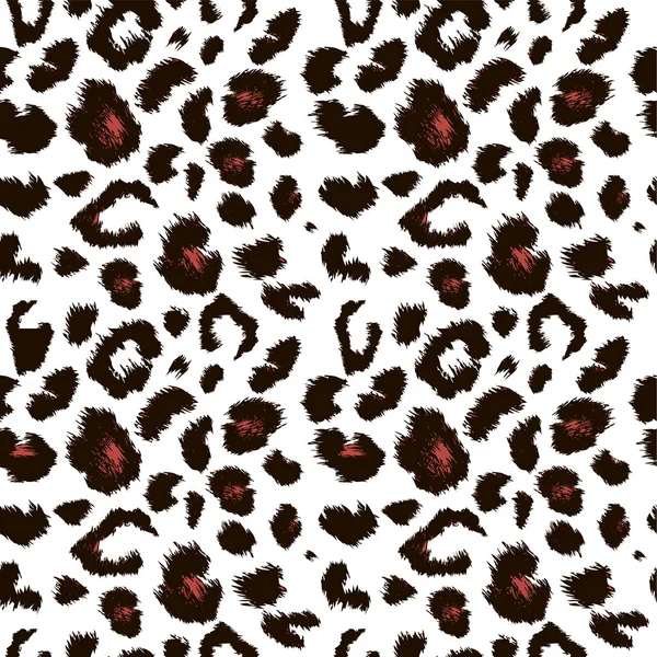 Leopard print pattern. Repeating seamless vector animal background — Stock Vector