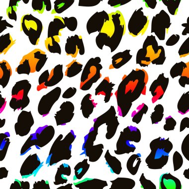 Leopard print pattern. Repeating background 