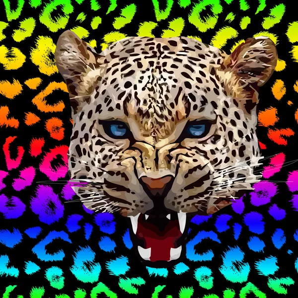 Patrón de impresión de leopardo. Repetir el fondo animal vector sin costuras — Vector de stock