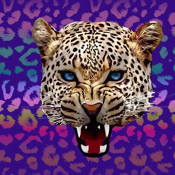 Леопардовый рисунок. Повторение бесшовного векторного животного фона — стоковый вектор