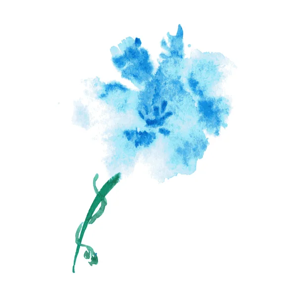 Vector vintage fundo floral. Ilustração floral aquarela. Flor azul . —  Vetores de Stock