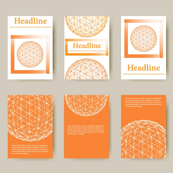 Trendy Mesh polygonal design style letterhead and brochure for business. Abstract  line polygonal design. — Wektor stockowy