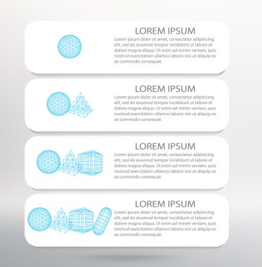 Vektör çizim. Infographic şablon listesi Modern tasarım beyaz arka plan.