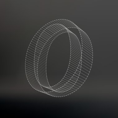 Mektup. Poligonal mektup. Düşük Poli modeli. Üç boyutlu kafes. Birim kafes karakter.