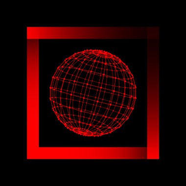 Poligonal arka plan kafes. Çizgiler ve noktalar kapsamını. Topu satırların noktalarına bağlı. Moleküler kafes. Çokgen yapısal kılavuz. 