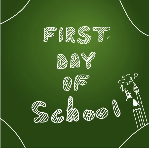 First day of school. Start of  new school year. Eps 10 vector file. — Wektor stockowy