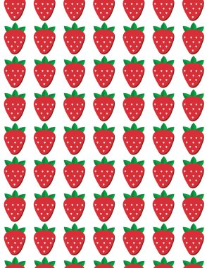 Sorunsuz vektör çilek deseni. Duvar kağıdı, tekstil, ambalaj kağıdı, paket için tasarım.