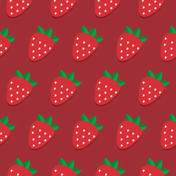 Sömlös vektor strawberry mönster. Design för tapeter, textil, omslagspapper, paketet. — Stock vektor