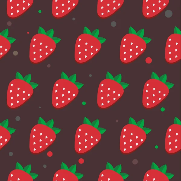 Sömlös vektor strawberry mönster. Design för tapeter, textil, omslagspapper, paketet. — Stock vektor