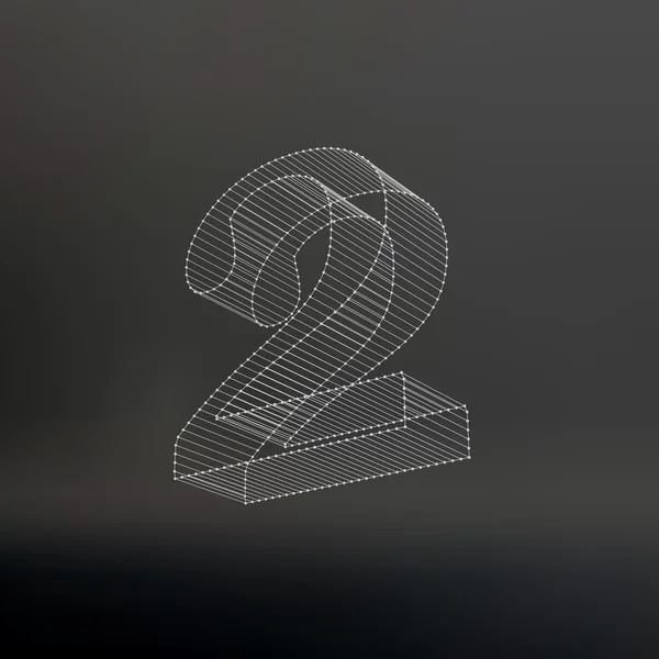 Vector low poly numbers fonte. Alfabeto numérico de polígono. Ilustração vetorial . — Vetor de Stock