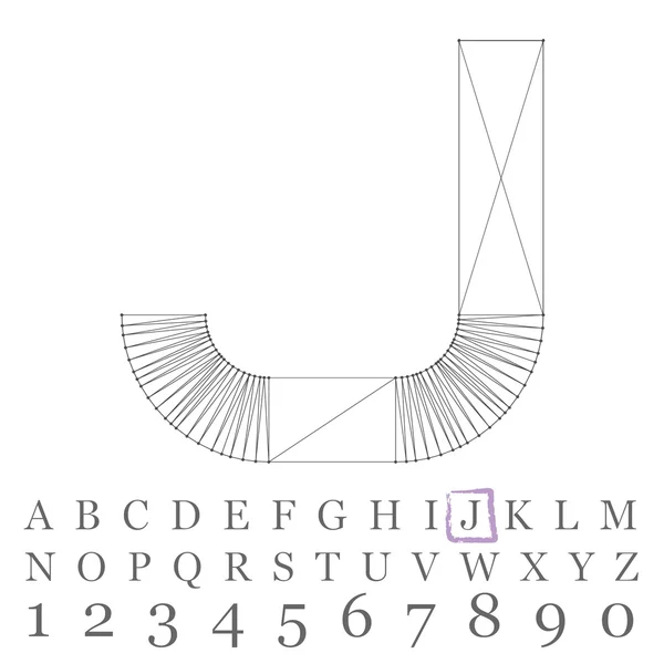Vektorové písmo čísel nízké poly. Mnohoúhelník číselné abecedě. Vektorové ilustrace. — Stockový vektor