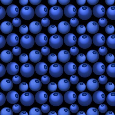 Düz tarzda yaban mersini dikişsiz vektör deseni. Vejetaryen yemek ve restoran menüsü için tasarım şablonu. 