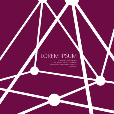 Mesh polygonal background. Scope of lines and dots. Ball of the lines connected to points. Molecular lattice. The structural grid of polygons. Polygonal design style letterhead and brochure.