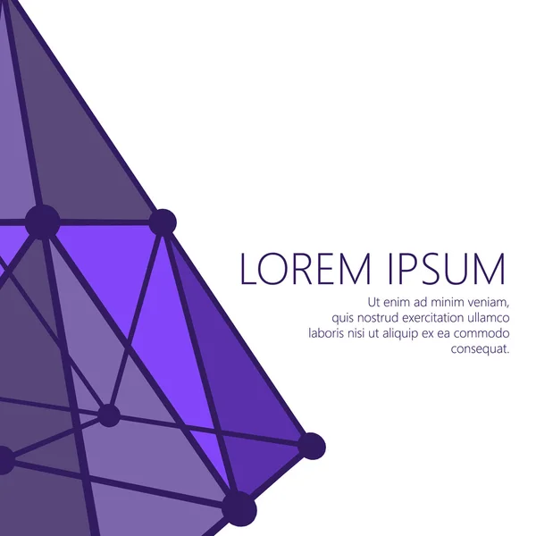 Mesh polygonal background. Scope of lines and dots. Ball of the lines connected to points. Molecular lattice. The structural grid of polygons. Polygonal design style letterhead and brochure. — 스톡 벡터