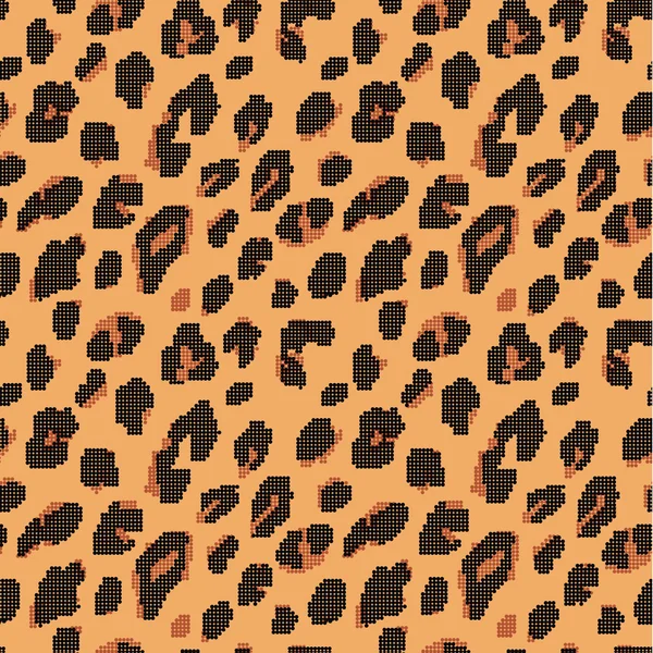 Imprimir patrón de puntos de leopardo de piel . — Archivo Imágenes Vectoriales