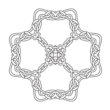 Ornamental lace pattern. Abstract ornament. Orient traditional ornament.