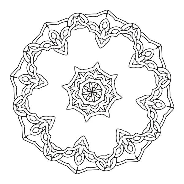Dentelle ronde ornementale motif. Ornement abstrait. Orient ornement traditionnel . — Image vectorielle