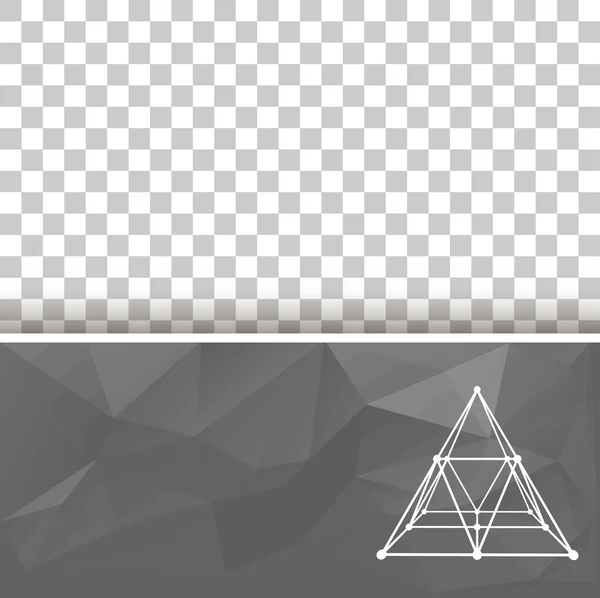 Abstrakter geometrischer Hintergrund. Die Vorlage Design Booklet, Broschüre, Banner, Dokument. Würfel aus Linien und Punkten. Würfel der Linien, die mit Punkten verbunden sind — Stockvektor