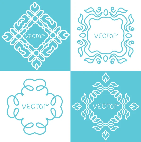 Vector illustration. Design elements vintage isolated on white background. — Stock Vector