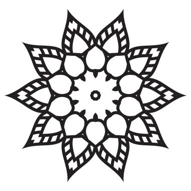 Mandala. Hand drawn ethnic decorative elements. Arabic, Islam,  Indian motifs background. Vector mono line graphic design templates.