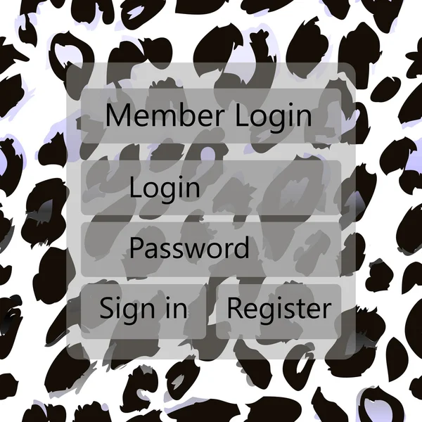 Mobile vector universal ui kit form interface für mobile Benutzeroberfläche. Hintergrund mit Leopardenmuster. — Stockvektor
