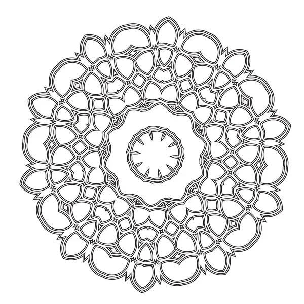 Mandala. Éléments décoratifs ethniques dessinés main. Arabe, Islam, motifs indiens fond. Modèles de conception graphique vectorielle mono-ligne . — Image vectorielle