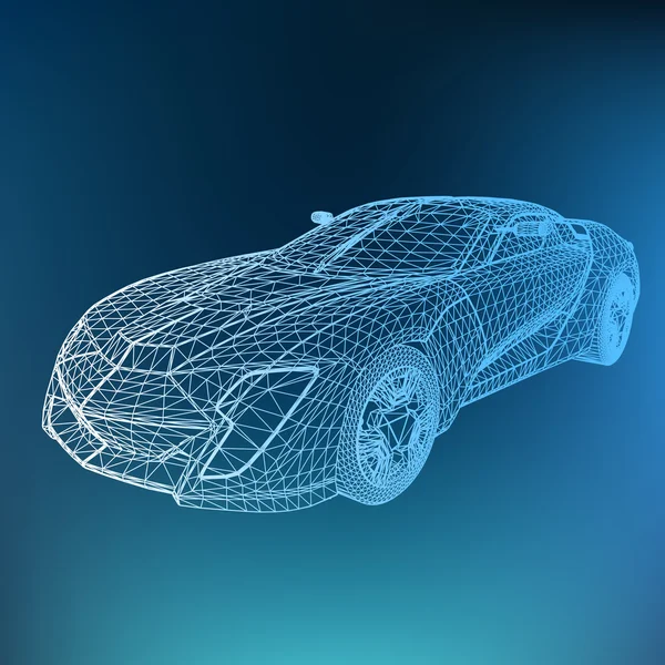 Abstrato Concepção criativa vetor fundo do modelo de carro 3d. Carro desportivo. — Vetor de Stock