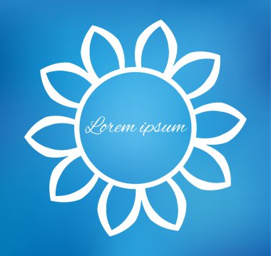 Çiçek üzerinde arka plan bulanık. Vektör çizim. Düz stil ikonları.