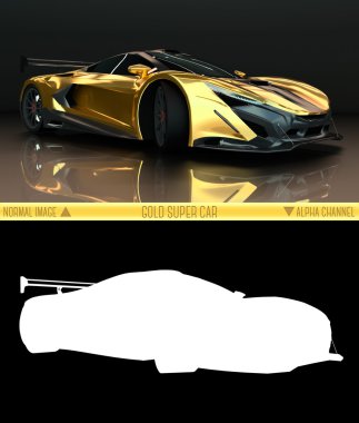 Sports car front view.