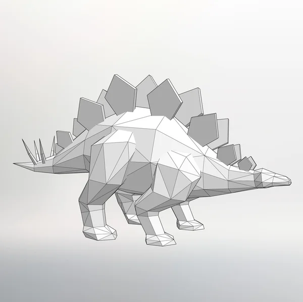 Modelo de dinosaurio Ilustración vectorial. Triángulo polígono. La cuadrícula estructural de los polígonos. Resumen Concepto creativo vector fondo. Estilo de diseño poligonal membrete y folleto . — Archivo Imágenes Vectoriales