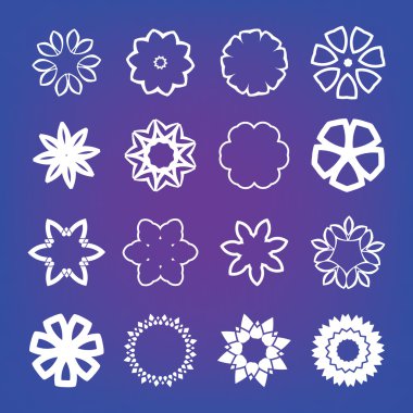 Çiçek üzerinde arka plan bulanık. Vektör çizim. Düz stil ikonları.