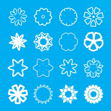 Çiçek üzerinde arka plan bulanık. Vektör çizim. Düz stil ikonları.