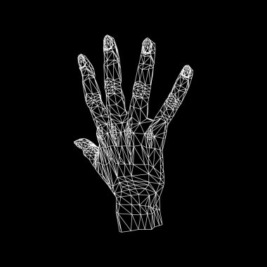 Mesh polygonal background hand of lines. The structural grid of polygons. Abstract Creative concept vector background. Molecular lattice. Polygonal design style letterhead and brochure.