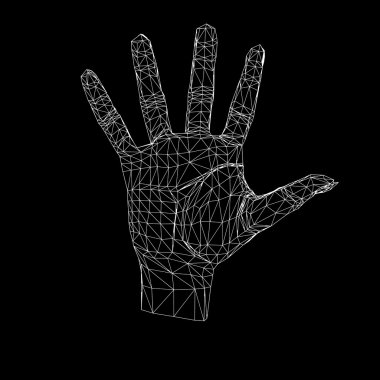 Mesh polygonal background hand of lines. The structural grid of polygons. Abstract Creative concept vector background. Molecular lattice. Polygonal design style letterhead and brochure.