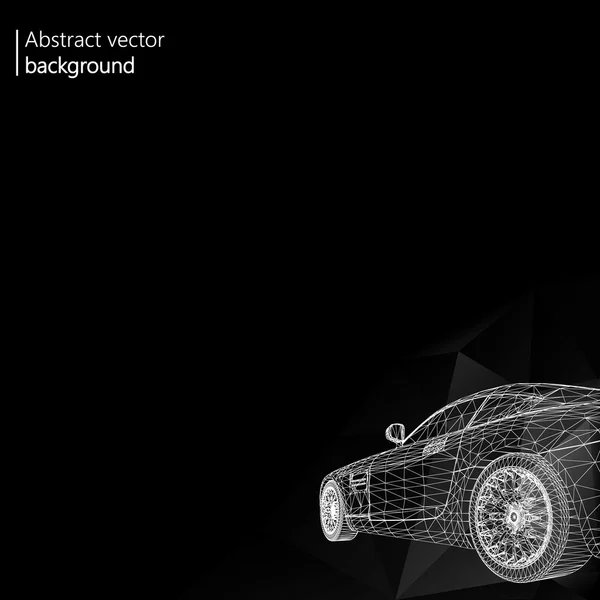 Abstrakte kreative Konzept Vektor Hintergrund von 3D-Auto-Modell. Vektorsymbole. abstrakte kreative Konzept Vektor Hintergrund — Stockvektor