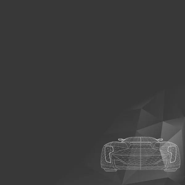 Абстрактный вектор концепта на фоне 3D-модели автомобиля. Векторные значки. Векторный фон творческой концепции — стоковый вектор