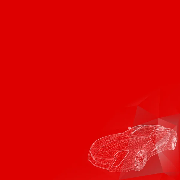 Kreativa abstrakt vektor bakgrund av 3d bilmodell. Vektor ikoner. Kreativa abstrakt vektor bakgrund — Stock vektor