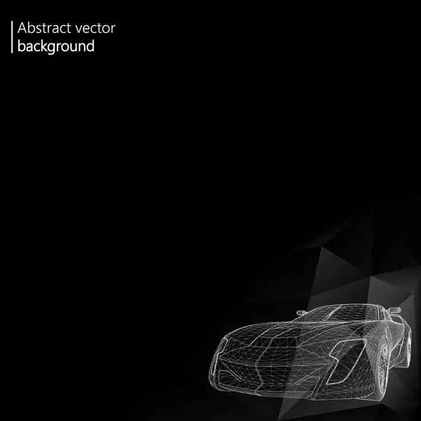 3 d の車のモデルの抽象的な創造的な概念のベクトルの背景。ベクトルのアイコン。抽象的な創造的な概念のベクトルの背景 — ストックベクタ