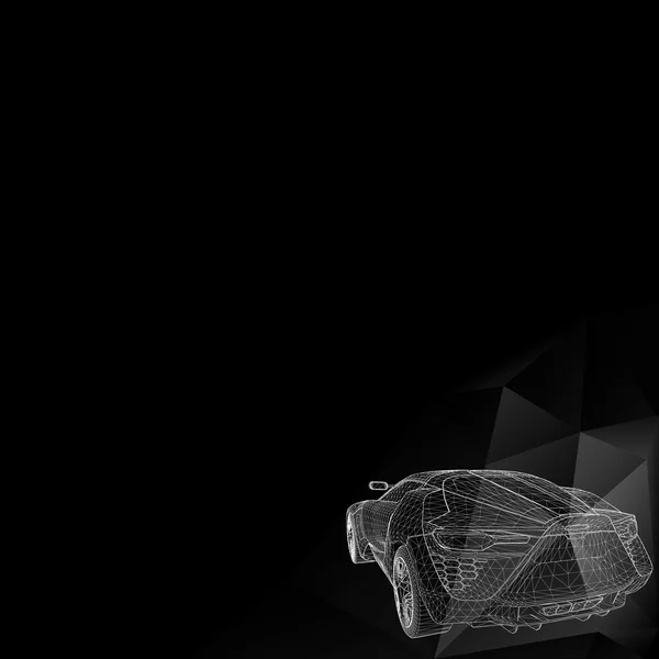 Resumen Concepto creativo vector de fondo del modelo de coche 3d. Iconos vectoriales. Resumen Concepto creativo vector fondo — Archivo Imágenes Vectoriales