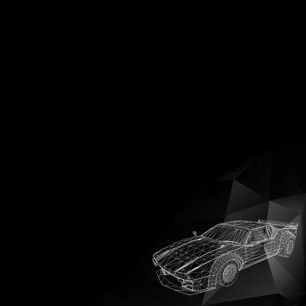 Resumen Concepto creativo vector de fondo del modelo de coche 3d. Iconos vectoriales. Resumen Concepto creativo vector fondo — Vector de stock