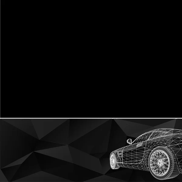 抽象的创意概念矢量背景的 3d 汽车模型。矢量图标。抽象的创意概念矢量背景 — 图库矢量图片