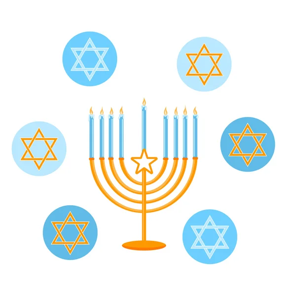Jewish Holiday. Happy Hanukkah card design. Vector illustration
