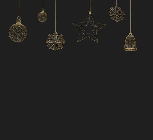 Decoração de Natal e caixa de presente ilustração vetorial. Triângulo polígono. A grade estrutural dos polígonos. Abstrato Concepção criativa vetor fundo. Design poligonal estilo papel timbrado e brochura . — Vetor de Stock